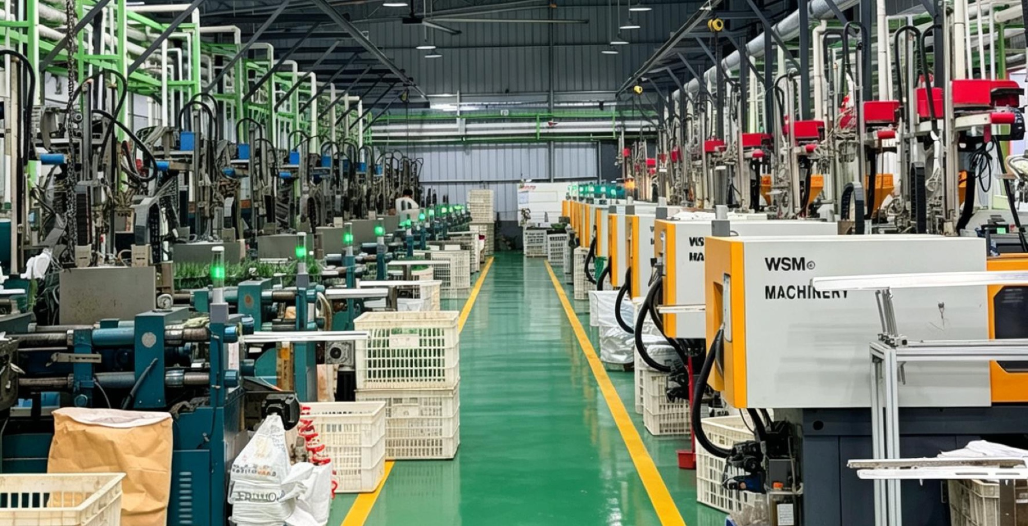 Automated injection molding line